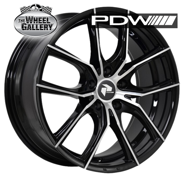 PDW POISON BLACK MACHINED 15x6.5 4/100  P38 WHEEL