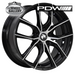 PDW POISON BLACK MACHINED 15x6.5 4/100  P38 WHEEL