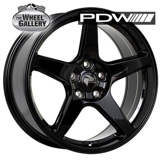 PDW SARGENT GLOSS BLACK 16x7 5/100  P40 WHEEL