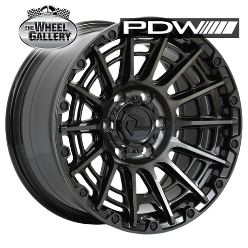 PDW SAVAGE DARK TINT JET BLACK 17x8.5 6/139.7  P20 WHEEL