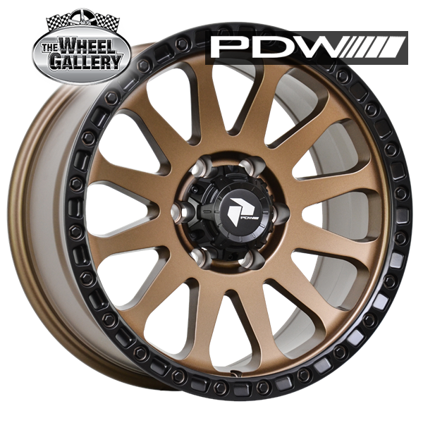 PDW SLAYER BRONZE CENTER BLACK LIP 17x8.5 6/139.7  P20 WHEEL