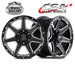 CSA SCORPION GLOSS BLACK MILLED EDGE 17x9 6/139.7  P20 WHEEL