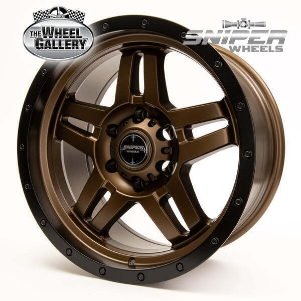 SNIPER WHEELS BARACADE MATT BRONZE / BLACK LIP 9 6/139.70 PP10 WHEEL