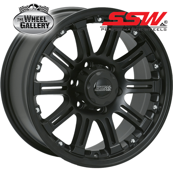 SSW GRANITE 17 x 8 P25P MATT BLACK — The Wheel Gallery