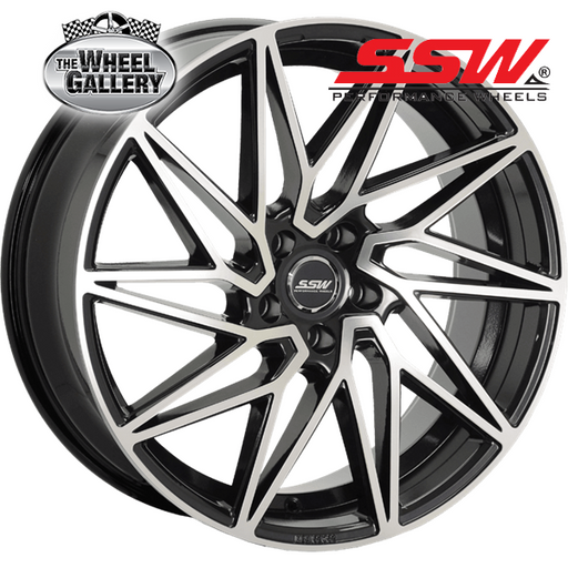 SSW INDIANAPOLIS FULL POLISHED BLACK 20x8.5 5/114.3  P43P WHEEL