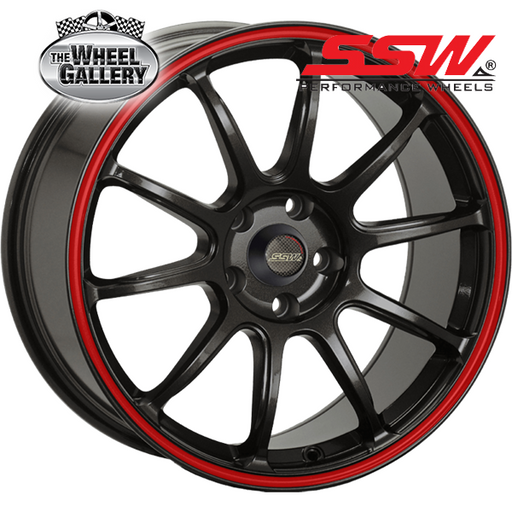 SSW LAGUNA SECA BLACK RED LINE 15x7 4/100  P35P WHEEL