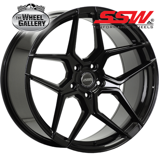 SSW LEMANS GLOSS BLACK 18x8 5/112  P40P WHEEL