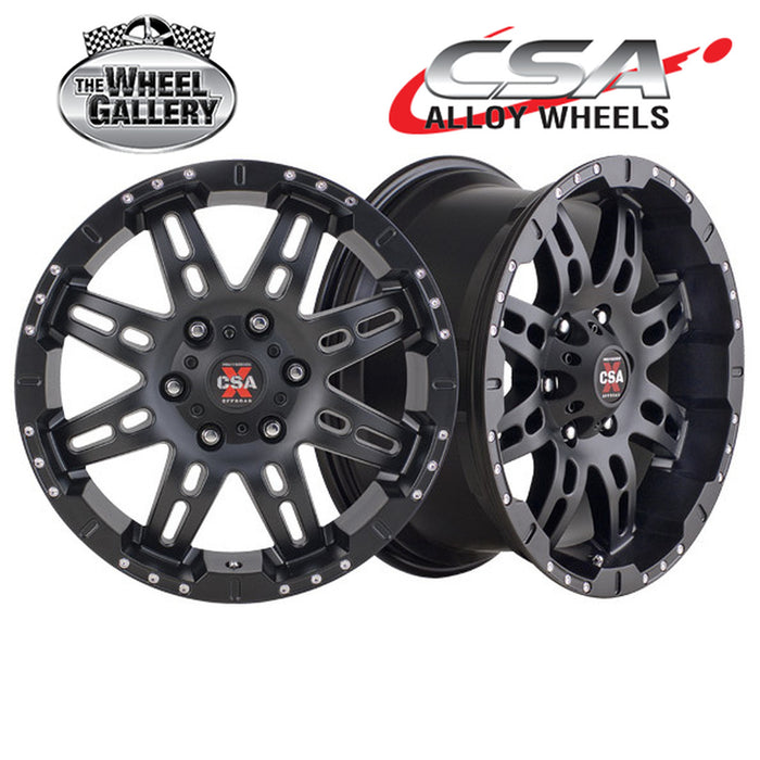 CSA WARFARE SATIN BLACK 17x8 6/139.7  P35 WHEEL