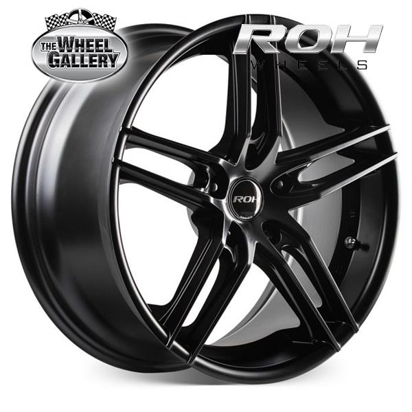 16 Inch Roh Rims ROH MONACO 16x7 5/114.3 40 MATT BLACK — The Wheel Gallery