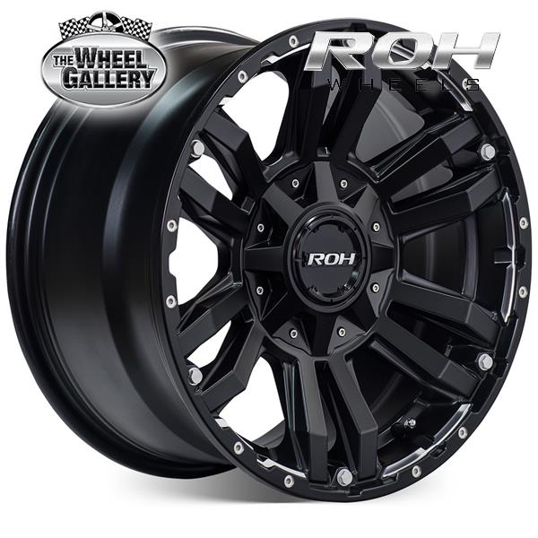 16 Inch Roh Rims ROH VAPOUR 17x9 6/139.7 40 MATT BLACK — The Wheel Gallery