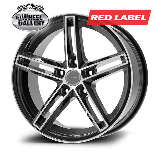 Red label RD219 MACHINED FACE BLACK 17'' 18'' Wheels