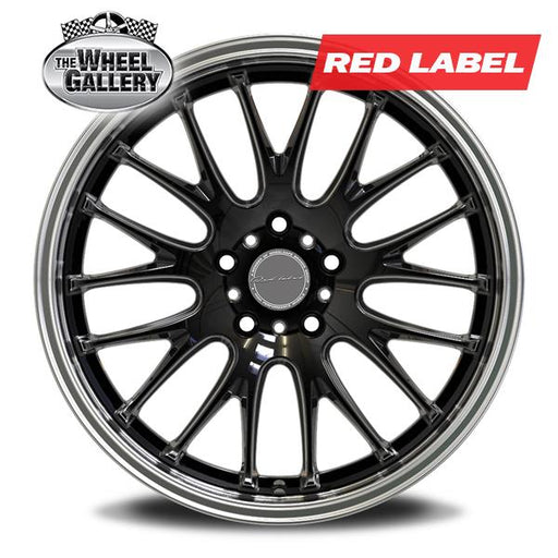 RED LABEL RD230 RED LABEL MACHINED LIP BLACK 18x8.5 5/114.3  +35 WHEEL