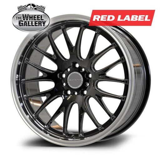 RED LABEL RD230 RED LABEL MACHINED LIP BLACK 18x8.5 5/114.3  +35 WHEEL