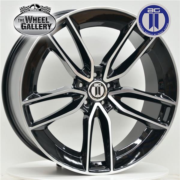 AG WHEELS AM613 BLACK MACHINED 22x10 5/112  PP50 (FRONT) AND P45 WHEEL