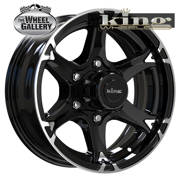 King CHASER-6 15x6 6/139.7 0P Gloss Black - Machined Face — The Wheel ...