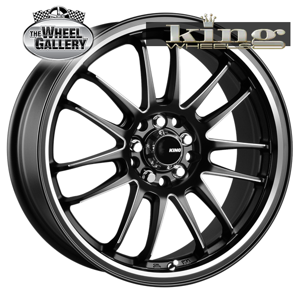 King DRIFTA 17x7 4/100 40P Satin Black - Milled — The Wheel Gallery King DRIFTA 17x7 4/100 40P Satin Black - Milled — The Wheel Gallery