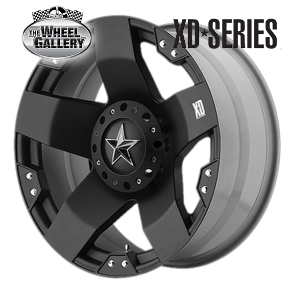 17 Xd Rims XD WHEELS XD775 ROCKSTAR 17x8 0/ Matte Black Alloy Wheels — The Wheel ...